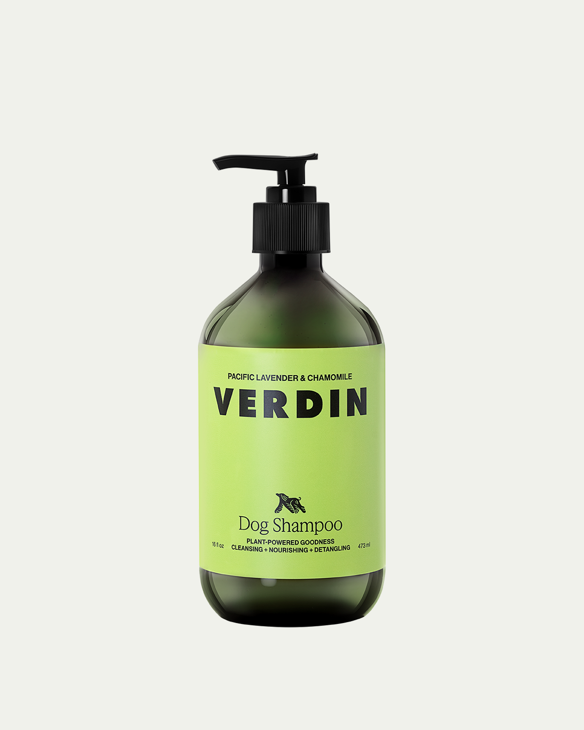 Photo image of the Verdin Nourishing Dog Shampoo Bottle Against a White Background.